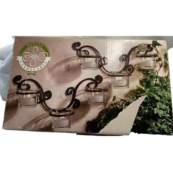 Candelaria Home 2007 Petite Set of 2 Triple Light Sconces Open Box - Picture 2 of 4